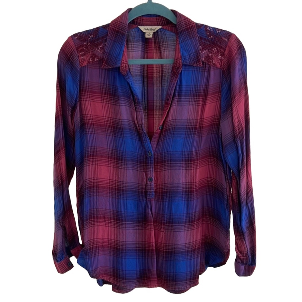 Lucky Brand embroidered Western button down